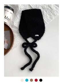 可调节麻花针织耳罩，搭配可拆卸围巾。舒适别致、百搭的冬季时尚配饰。 - 彩色 - 查看 13