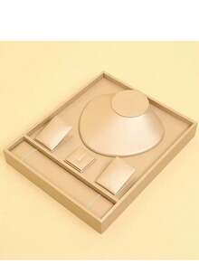 1pc Single Jewelry Display Tray, Designed For Displaying Ultra-Thin Rings, Bracelets, Necklaces And Earrings, Equipped With A Set Of White Hanging Display Stands, Suitable For Jewelry And Gold Display And Storage - Multicolor - View 7