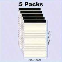 5 Pack, Notepads, Lined Writing Notepads, Writing Pads, 3 X 5 Inch Lined Writing Notepads, 30 Sheets Each, Perfect For School, Office, School Supplies, Back To School, Libretas, School Notebooks, Notebooks, Beautiful School Supplies, School, Books