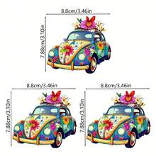 1/2/3 piezas Pegatinas de transferencia de calor de plástico duradero con diseño floral y de escarabajo, adecuadas para DIY en camisetas, vaqueros, sudaderas, bolsas, almohadas (colores mixtos), manualidades para fiestas, pegatinas decorativas de larga duración, decoración de ropa, decoración de fiestas - Multicolor - Ver 4