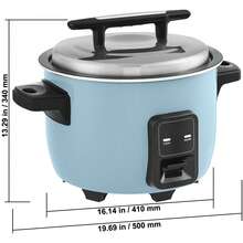 Olla arrocera comercial de 60 tazas, antiadherente, 13 l, mantiene caliente las 24 horas, para restaurantes - Tapa dividida de 13 L - Ver 10