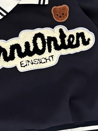 Kids Polo Shirt, Boys Sweatshirt Sports Baseball Jacket, New Style Toddler Spring Autumn 2 In 1 Fashion Lapel Top, Autumn/Winter Children Clothing