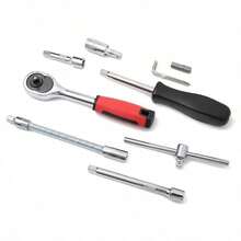 46 Pieces / Set Car Repair Tool Set Household Hand Tool Kit Wrench Screwdriver - Black - View 4