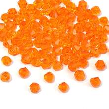 200 hạt pha lê Áo nhiều màu bicone 4mm hạt thủy tinh mài giác dùng làm đồ trang sức tự làm và đồ thủ công - một cái túi - Xem 9