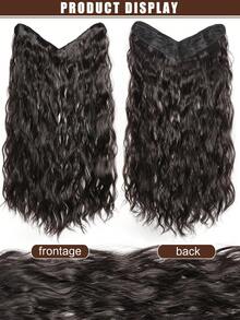 1PC V-Shaped Clip-In Hair Extensions For Women Multi-Color 22-Inch Length Natural Wave Synthetic Heat-Resistant Fiber Wig Suitable For Everyday Wear