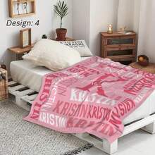 Flannel Name Blanket – Soft  Baby Blanket For Girls & Boys- For Travel, Bed, Sofa, Picnic, Birthday And Gift Keepsake - 金色 - 查看 2