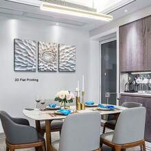 3pcs 30*40cm(12x16inch) Canvas Framed Wall Art Abstract White Flower Poster Modern Canvas Print Framed Wall Art Painting Ready To Hang Office Living Room Home Decor Picture Artwork Decor.Stretched And Framed Ready To Hang.