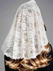 قبعة دانتيل للنساء قطعة واحدة، غطاء رأس دانتيل طبقة واحدة، غطاء رأس دانتيل، ديكور زفاف، أغطية رأس