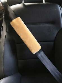 2Pcs Soft Car Seatbelt Cover Sheepskin Seat Belt Pillow Pad Seat Belt Strap Cover Shoulder Pads For Bag Car Accessories - Multicolor - View 7