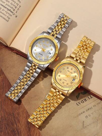 1pc Fashion Business Casual Men's Watch, Multi-Function Round Dial Alloy Steel Band Quartz Watch, Suitable For Festivals, Parties And Daily Wear, Best Gift For Men, No Gift Box