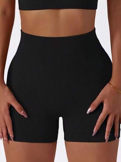 Short Feminino Canelado Fitness Academia Yoga Corrida Treino