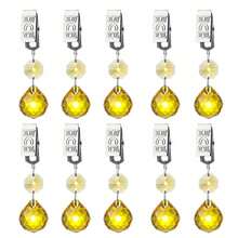 10Pcs Artificial Crystal Tablecloth Clips Metal Clips Tablecloth DecorTablecloth Sun Catcher Fixed Clips Weighted Clips For Living Room Coffee Shop Restaurant Hotel Wedding Party Outdoor Tablecloth Decoration Sun Catcher Hanging Decoration