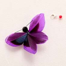 Interactive Cat Toy, Realistic Butterfly Cat Toys With A Long Rope, Cat Wand Replacements, Interactive Cat Wand Toys, Cat Teaser Attachments- Perfect Holiday & Birthday Gift For Cats