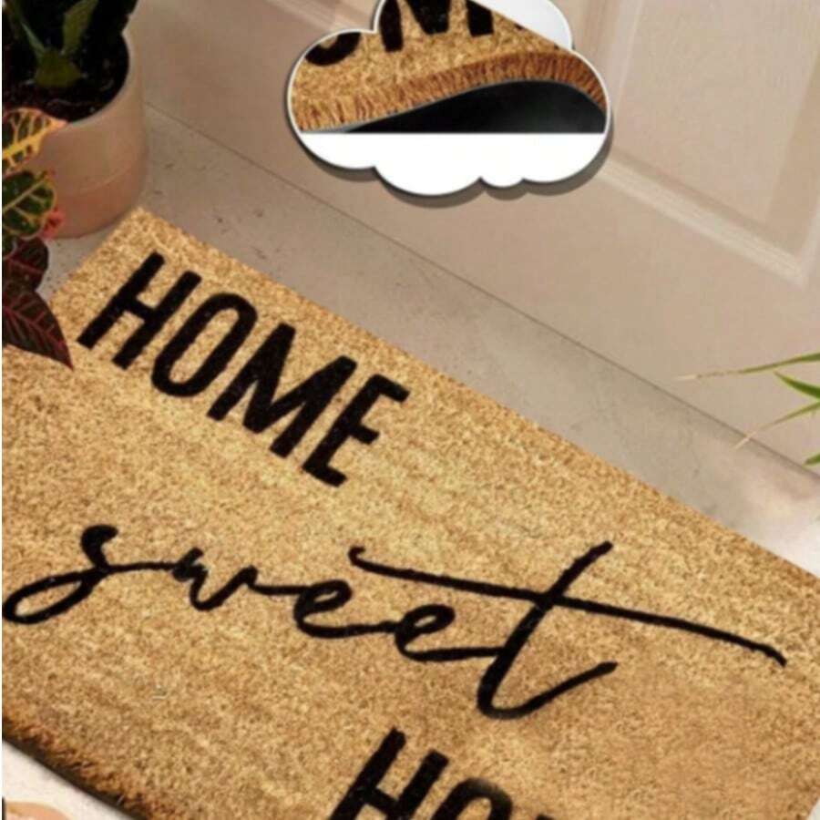 Thảm chùi chân bằng xơ dừa tự nhiên 40x60 cm với lớp lót PVC 100% chắc chắn – Bề mặt chải chống trơn trượt, giữ bụi bẩn – Độ dày 18-22 mm, bền chắc, sử dụng được cả trong nhà và ngoài trời. SẢN XUẤT TẠI THỔ NHĨ KỲ. - màu đen - Xem 1