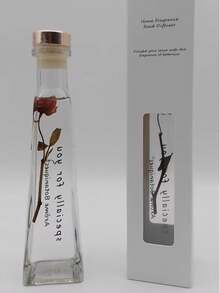 100ml Stylish Reed Diffuser With Embedded Dried Flowers - Perfect Gift For Home Office Aroma Decor.