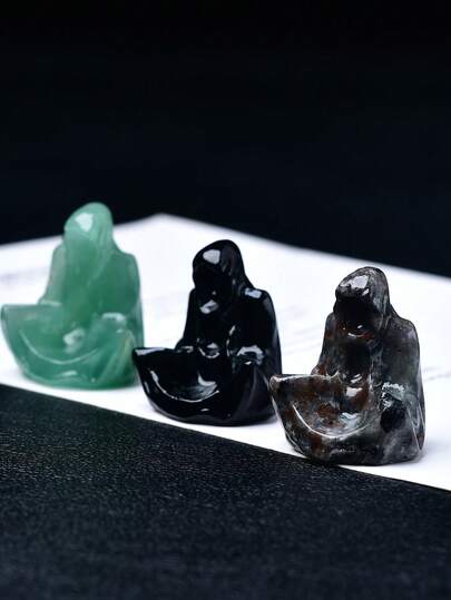 CUPIDCRYSTAL Natural Crystal Carving Of The Grim Reaper, Suitable For Home Decoration Halloween Crystal Decorative Item, Witchcraft And Altar Supplies, Witch Ritual, Healing Crystal Ball Stand