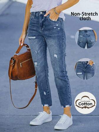 Women's Casual Vacation All-Match Versatile Denim Jeans