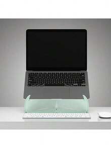 HERMAN MILLER Oripura Laptopständer, zusammenklappbar, tragbarer Laptopständer, verstellbare Höhe und Winkel, für Büro und Reisen, praktische Mehrwinkeleinstellung, stabil und langlebig, maximale Gewichtskapazität 2,8 kg, Mintgrün