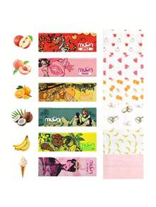 3/6 Pacotes Conjunto de Papéis Enrolados, Cones Pré-Enrolados Saborizados, Tamanho de Papel de Cigarro de 78mm, Queima Lenta, Variedade de Sabores Disponíveis, Acessórios para Fumar, Presentes de Aniversário para Amigos, Presentes de Natal