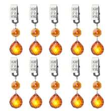 10Pcs Artificial Crystal Tablecloth Clips Metal Clips Tablecloth DecorTablecloth Sun Catcher Fixed Clips Weighted Clips For Living Room Coffee Shop Restaurant Hotel Wedding Party Outdoor Tablecloth Decoration Sun Catcher Hanging Decoration