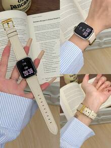 1 Stück weiches Lederarmband kompatibel mit Band für Frauen Sport, 38mm 40mm 41mm 42mm 44mm 45mm 46mm 49mm, Armband kompatibel mit Series 10/9/8/7/6/5/4/3/2/1 SE Ultra