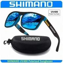 SHIMANO Ochelari de soare polarizați SHIMANO cu protecție UV400 pentru bărbați și femei, potriviți pentru activități în aer liber, vânătoare, pescuit, condus, ciclism, disponibili cu husă