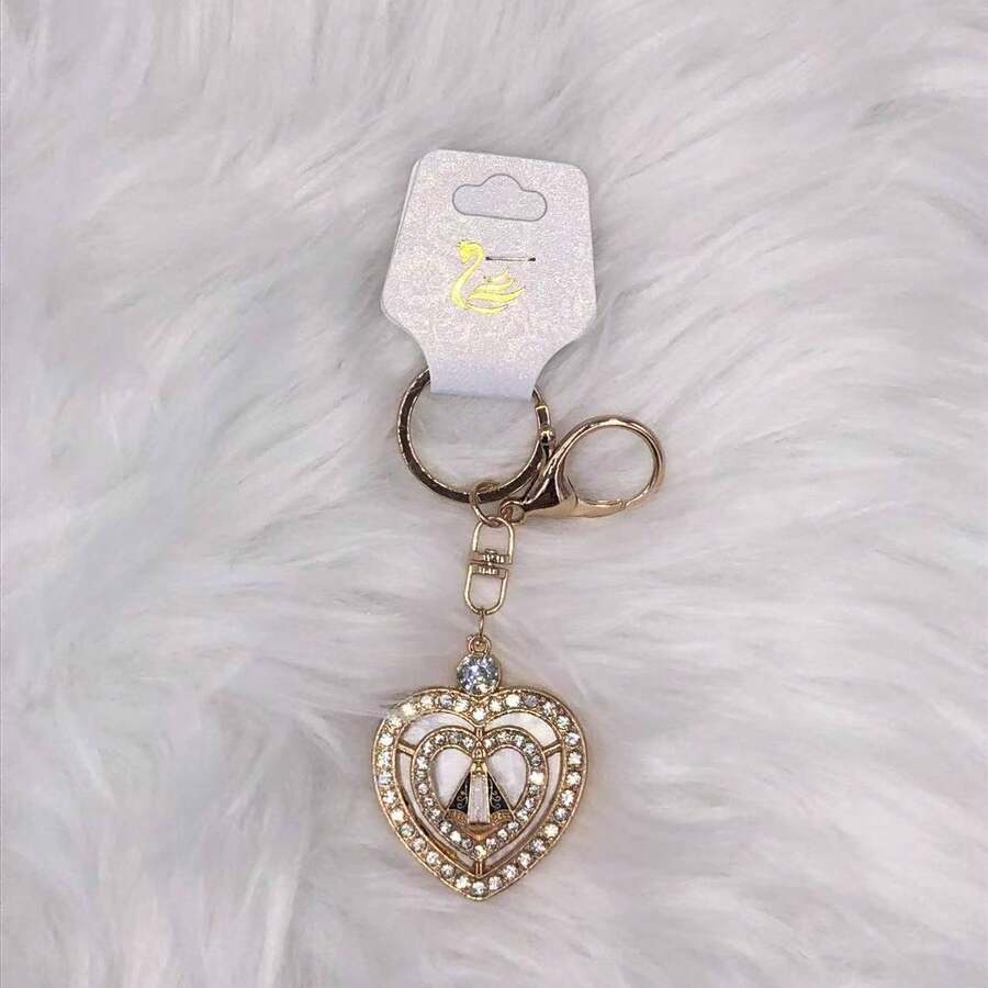 Advanced Metal Keychain Delicate With Rhinestone Maria/Random Model - Oro 04# - Ver 1
