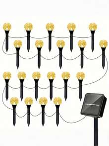 20pcs Solar Powered Pathway Lights - Multicolor Solar LED Bubble Lights, 8 Lighting Modes, Auto On/Off, IPX4 Waterproof, Space Theme, Outdoor Lawn Garden Lights, Button Controlled Solar Landscape Lighting, IPX4 Outdoor Illumination, 8 Bright Lighting Modes, Suitable For Yard, Lawn, Summer, Camping, Party, Wedding, Trail, Backyard And Lawn, Independence Day, Birthday, Christmas Lawn Decor Path Lights!