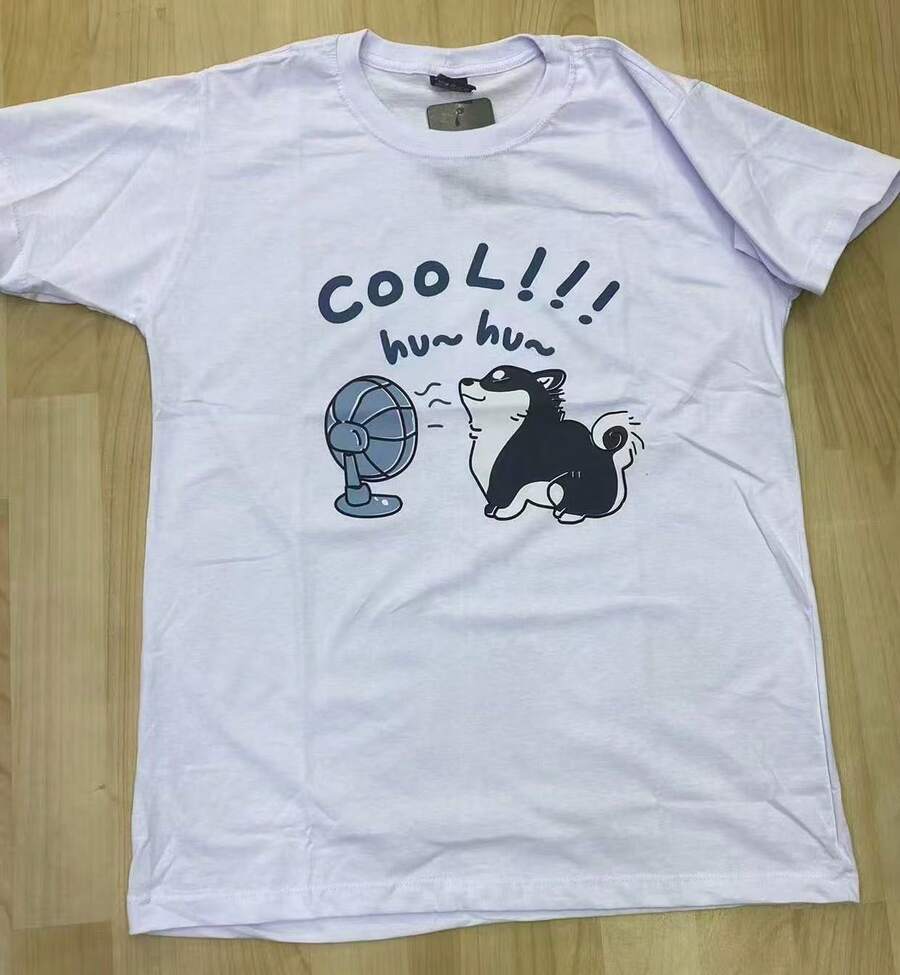 Camiseta de manga curta da moda - Bege - Visão 1