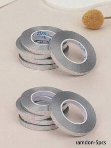 5 قطع - 5 متر شريط بالونات مرصع بالنقاط الفضية، شريط زخرفي للبالونات، ملفوف