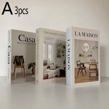 2 peças/3 peças Livros Decorativos Falsos Dobráveis, Ornamentos de Livros Decorativos Minimalistas para Casa, Showroom