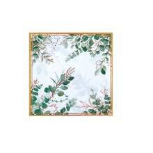30pcs Green Leaf & Gold Trim Disposable Plates, Napkins And Cups, Party Supplies Suitable For Birthday, Wedding, Party, Family Picnic - Multicolor - View 4