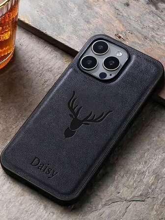 Funda de teléfono personalizada compatible con iPhone 11 12 13 14 15 16 17 Pro Max Plus 17 Air con letras, iniciales o nombre grabado en 3D, de piel PU de lujo y resistente a golpes, ideal como regalo para amantes, amigos, familia o uno mismo