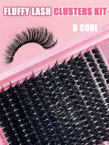 224pcs 100D Curly Soft Thick Eyelash Clusters, DIY Eyelash Extension Kit Single Eyelash Cluster 10-18mm Hybrid Long Holiday Eyelashes Ultra Light Reusable Independent Segmented Eyelashes Suitable For Beginners To Use At Home Or Going Out, Weddings, Halloween, Christmas