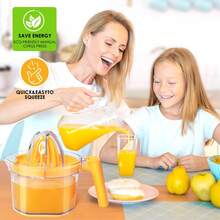 CRENOVA Citrus Juicer 4-In-1 Manual Juicer, Multifunctional Hand Juicer, Lemon Lime Squeezer With Comfortable Grip Handle, 21-Ounce Capacity Orange Juicer (ORANGE) - trái cam - Xem 3