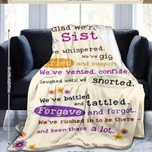Heartfelt Sister's Gift,Modern Style, Versatile,Super Soft Flannel Printed 3D Blanket, As Birthday Gifts, Family, Wedding, Souvenir Blankets, Polyester Blankets Suitable For All Seasons, Washable, Machine Washable, Lightweight, Breathable, Comfortable, Warm, Unique, 280gsm For Him, Her Personalized Ideal Gifts For Her,Perfect Nap, Camping, Travel, Home, Daily Life, Office Decoration, Birthday, Anniversary, Valentine's Day, Thanksgiving, Christmas, Halloween, Wedding, New Year Gifts ,Sofa,Bed,Car,Bedroom,Living Room,Office,  Outdoor Camping, Beach,Wall Decoration - 多色9 - 查看 4