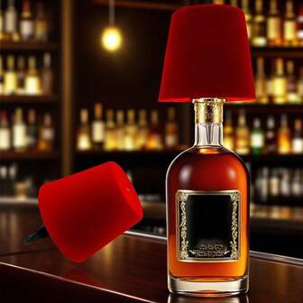 Cloth Table Lamp, Plug-In LED Wine Bottle Lamp-Used For Bar, Lounge, Table Decoration, Pointed Table Lamp And Nightlight. 800 MA Touch Lamp With Built-In Rechargeable Battery