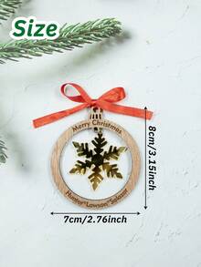 LICVIC Custom Christmas Decorations With Name, Personalized Christmas Tree Decorations, Customized Christmas Ornaments, Customizable Text Christmas Gifts, Wooden Snowflake Pendant, Diy Ornaments, Christmas, Party Decorations, Living Room Decor, Bag Charms, Garden, Room Decor, Boys, Girls, Mom, Dad, Family - Style a - View 2