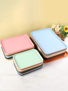 Plateau d'art en plastique. Plateau-repas coloré de restauration rapide. Articles faits à la main. Boîte de rangement. Convient pour un usage domestique, des projets quotidiens, la peinture, les perles (15 x 23 cm)