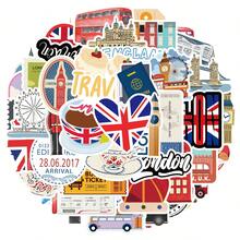 50 piezas Paquete de pegatinas de Londres | Pegatinas occidentales, pegatinas de alta calidad para scrapbooking, graffiti, diarios, portátiles, parachoques, monopatines, botellas de agua, ordenadores, dibujos animados, cascos, coches. Las pegatinas pueden traer mucha diversión a tu vida, el regalo perfecto para adultos - Multicolor - Ver 9