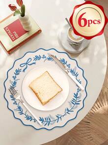 1-100pcs Embroidered Floral Fabric Placemats, Easy To Clean, Wipe-Able, Non-Slip, Suitable For Dining Table, Holiday, Wedding, Party Decoration, Applicable For Home, Restaurant, Dining Room Decor, Home Goods - Multicolor - View 17