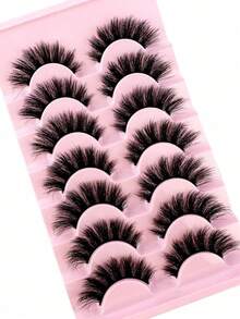 5 Cặp/Gói Lông Mi Giả Dày Tự Nhiên, Lông Mi Chồn Lộn Ấn Tượng, Miếng Dán Mi Giả Dài Dày 8D Lâu Trôi, Hiệu Ứng Nâng Lông Cáo, Miếng Dán Nối Mi, Làm Dài Và Làm Dày Đuôi Mắt Miếng Dán Mi, Lông Mi, Lông Mi, Lông Mi Giả - màu đen - Xem 9