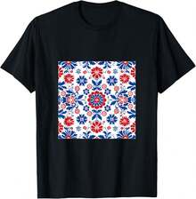 Pattern T-Shirt - Black - View 1