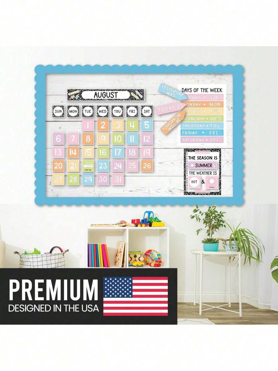 Classroom Calendar, 98 Pieces, Bulletin Board, Hadley Designs, Calendars & Planners, Calendar 2025, Calendar Creative Minimalist, Calendar>Teacher, Yearly Calendars, Calendario 2025-2026, Academic Calendar 2025-2026, Wall Calendar 2025, Numbers Calendar, - Composition Notebook - 查看 1