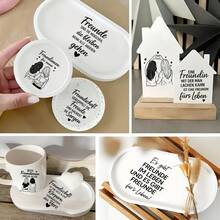 4张德语最佳友谊语录主题UV DTF转印贴纸，带有友谊语录艺术贴纸，适用于杯子、瓶子、DIY家具、玻璃器皿、瓶子和工艺品。 - 彩色 - 查看 6