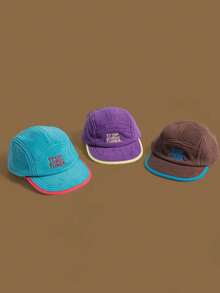 日系复古五片式拼接棒球帽男女夏季薄款透气防晒时尚贴布速干帽子 - 彩色 - 查看 3