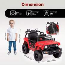 Kids Electric Ride On Car For 3-8, 2 Motors Off Road Truck With 2.4G Remote Control, LED Lights, Music, Horn & Wireless Connection, Battery Powered Ride On Toy For Boys Girls - Red - View 2