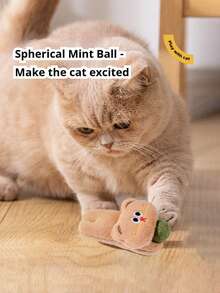 1pc Cat Catnip Ball Toy, Teeth Cleaning & Grinding, Scratch Resistant, Self-Entertainment Chew Toy, Pet Supplies, Pet Toy - Multicolor - View 6