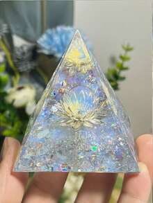 CUPIDCRYSTAL 1 Piece Of Zodiac Orgone Pyramid, Amethyst, Home Decoration, A Gift For Family And Friends,Crystals And Stone,Energy Amplifier,The Best Choice Of Crystal Gifts - 5cm/1.97in - View 6