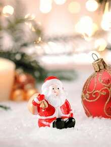 6/12个迷你圣诞老人摆件，树脂圣诞老人微景观桌面摆件，迷你圣诞装饰品，树脂圣诞老人摆件，圣诞迷你装饰品，圣诞老人装饰品，圣诞派对用品（颜色随机），圣诞节 - 彩色 - 查看 6